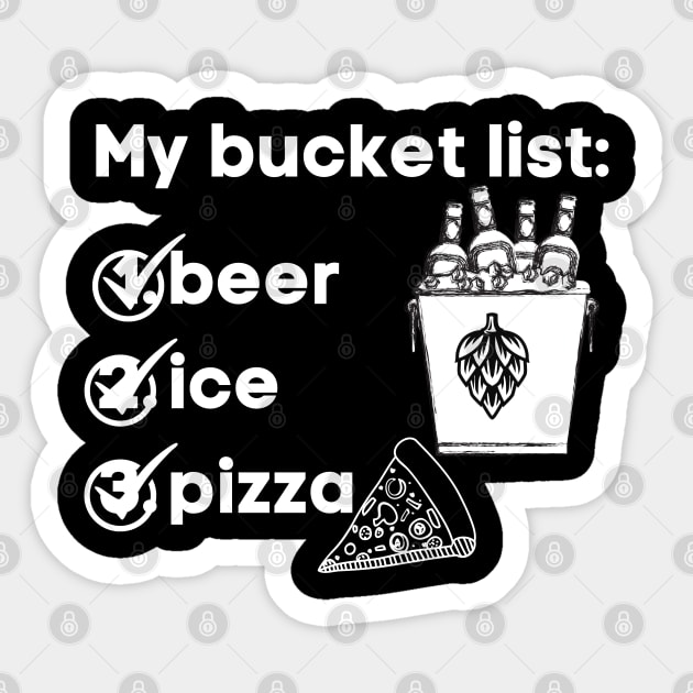 bucket list #6 Sticker by meltubs76